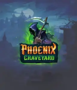 ELK Studios' Phoenix Graveyard game screen, showcasing the mystical graveyard and the legendary phoenix rising from the ashes. This image captures the slot's dynamic reel expansion mechanism, alongside its gorgeous symbols and gothic theme. The design reflects the game's legend of the phoenix's revival, making it enticing for those interested in the supernatural.