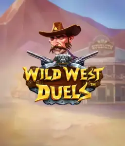  Dive into the daring world of "Wild West Duels" by Pragmatic Play, featuring a gritty gunslinger ready for a showdown. The image features a fierce cowboy with crossed pistols, set against a dusty Western town. His focused expression and elaborate attire embody the spirit of the Old West. The game's title is boldly presented in an ornate font, enhancing the action-packed theme. 